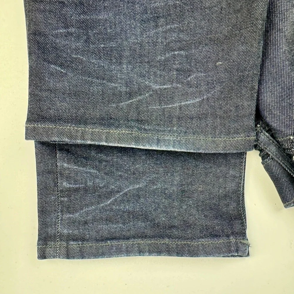 True Religion Rocco Relaxed Skinny‎ Jeans Mens 40 Dark Indigo Moto Ribbed Denim